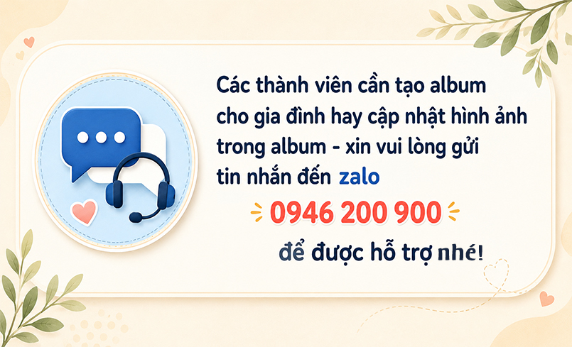 Cách tạo Album hình ảnh gia đình