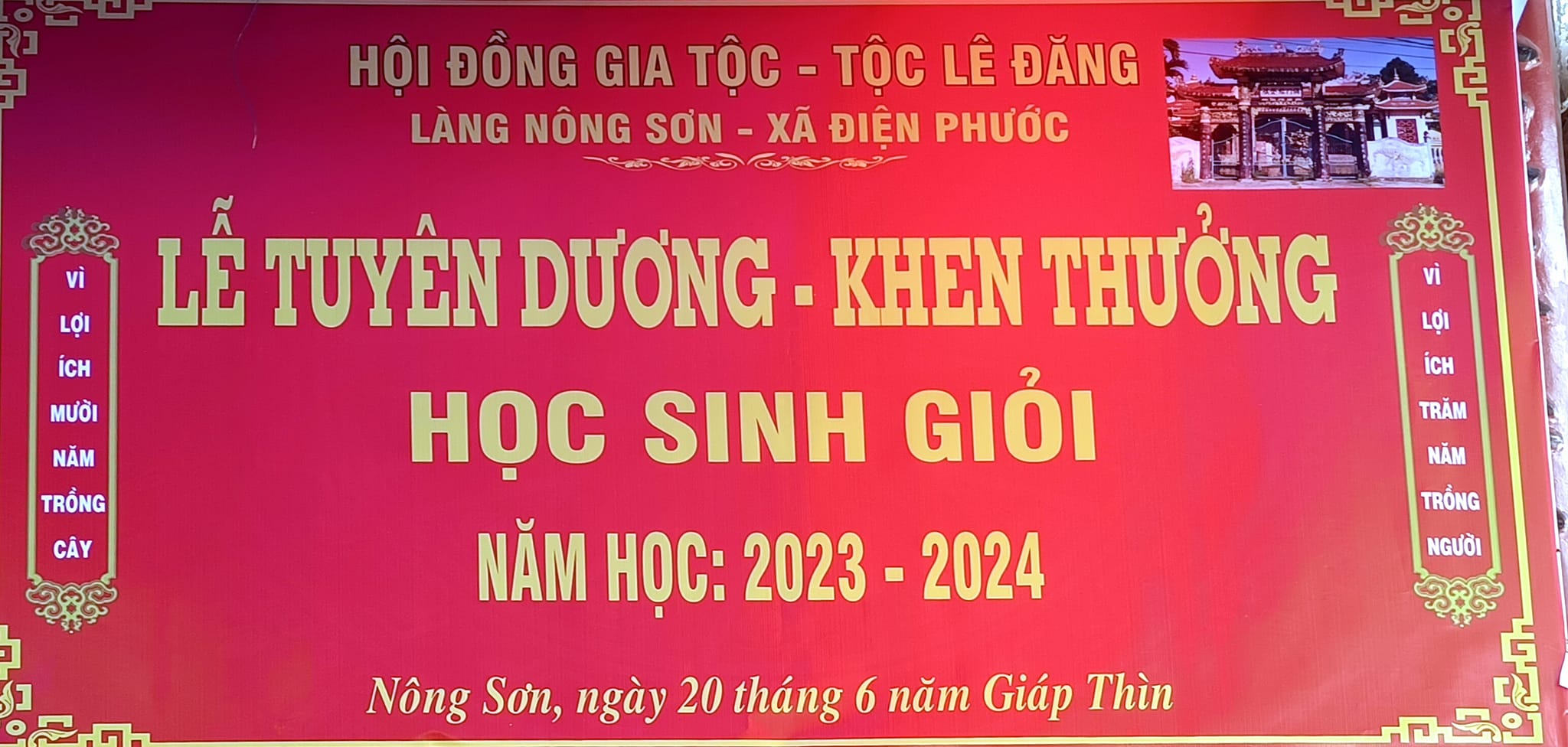 LỄ TUYÊN DƯƠNG HỌC SINH GIỎI NĂM HỌC 2023-2024 -  TỘC LÊ ĐĂNG